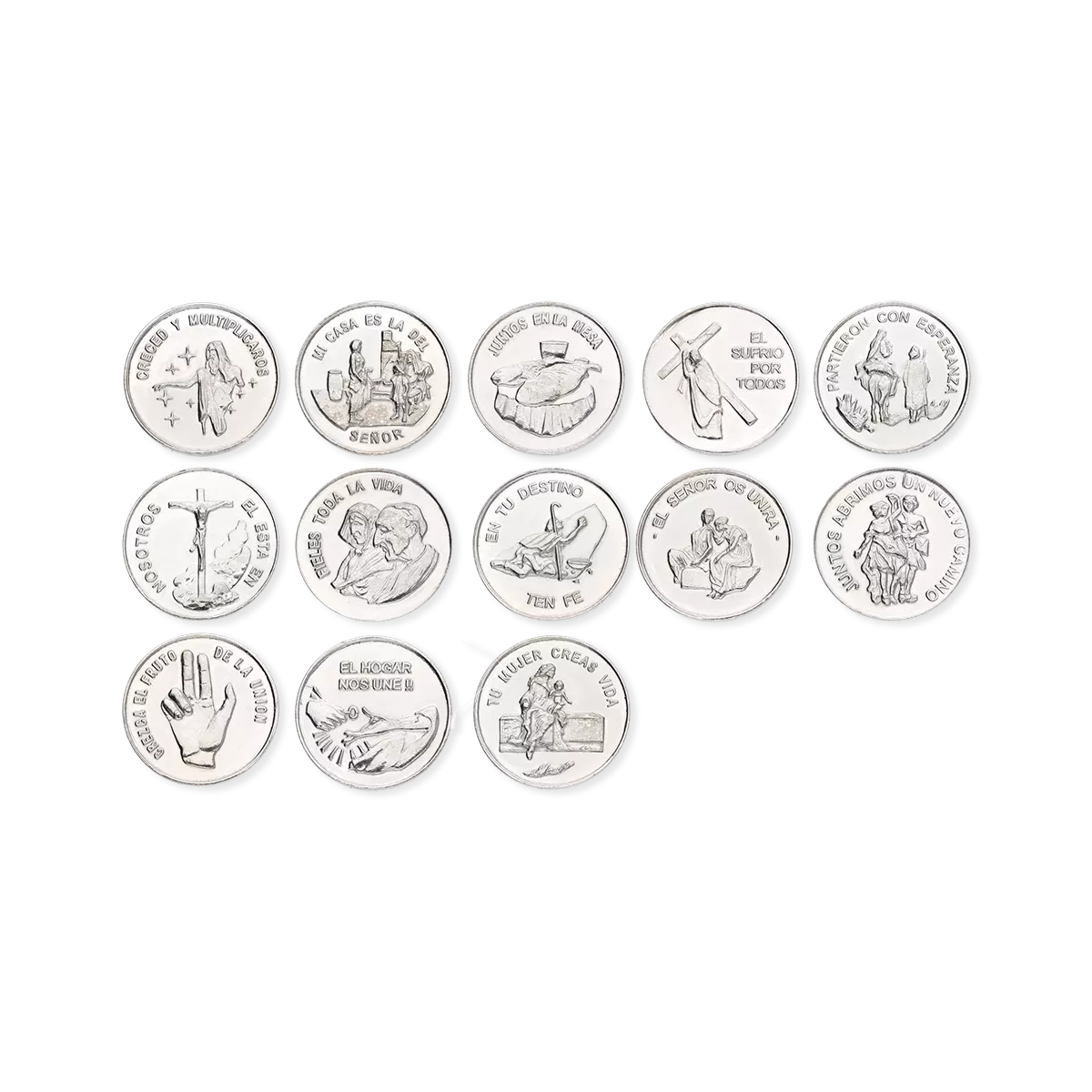 Sterling silver wedding coins