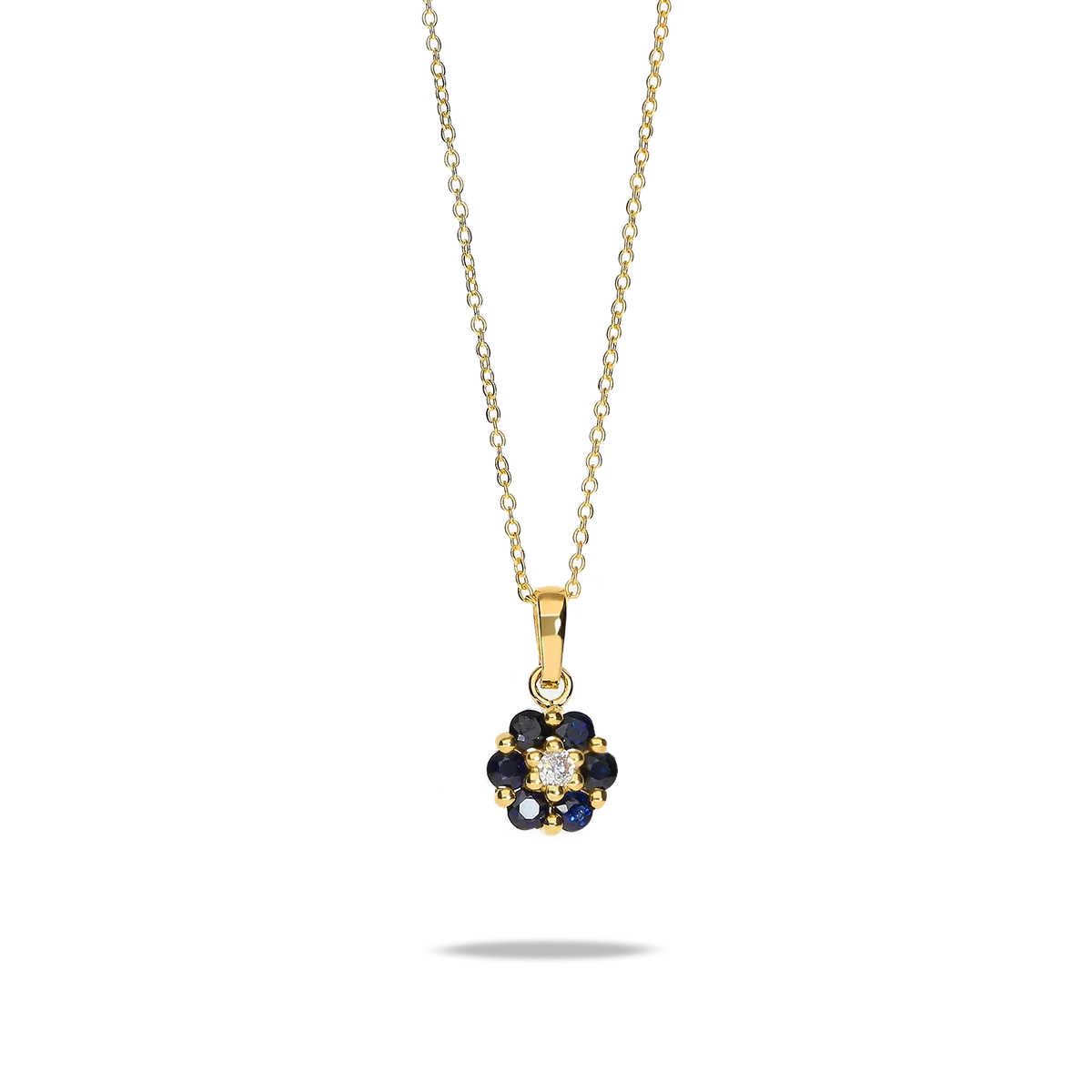 18k gold diamond pendant BLOSSOM