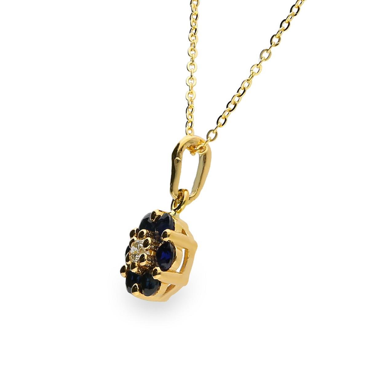 18k gold diamond pendant BLOSSOM