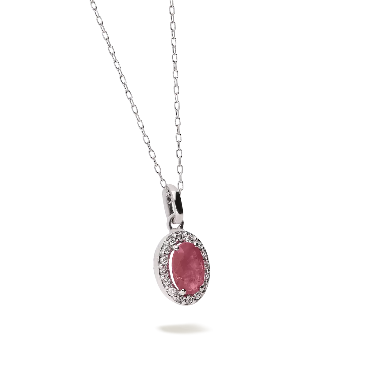 18k gold diamond pendant RANI RUBY