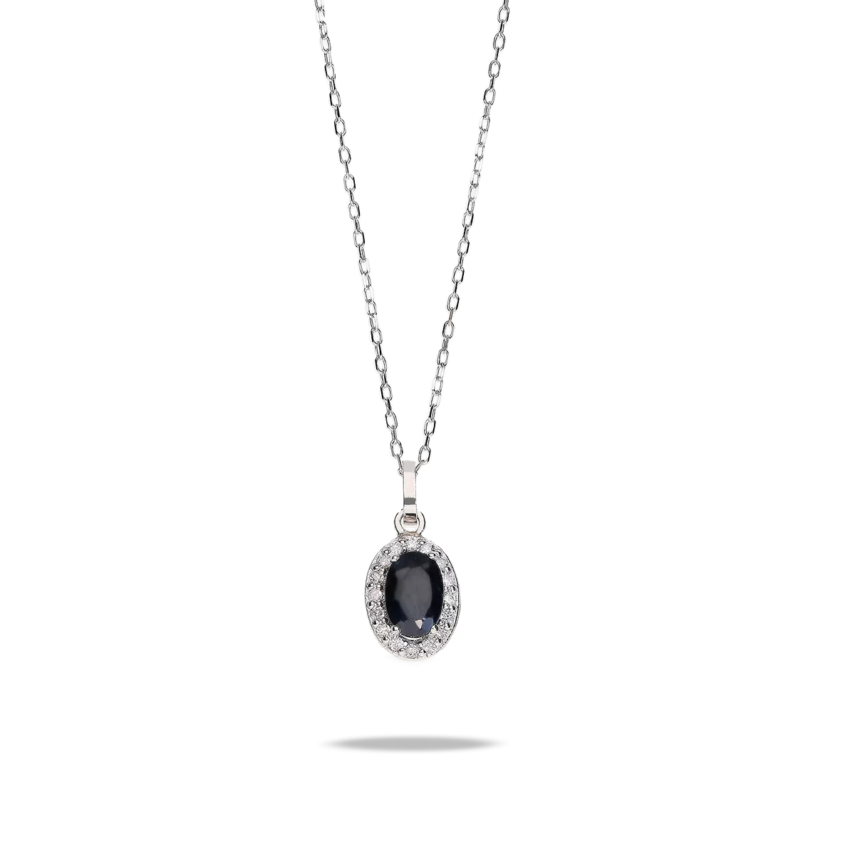 18k gold diamond pendant RANI SAPPHIRE