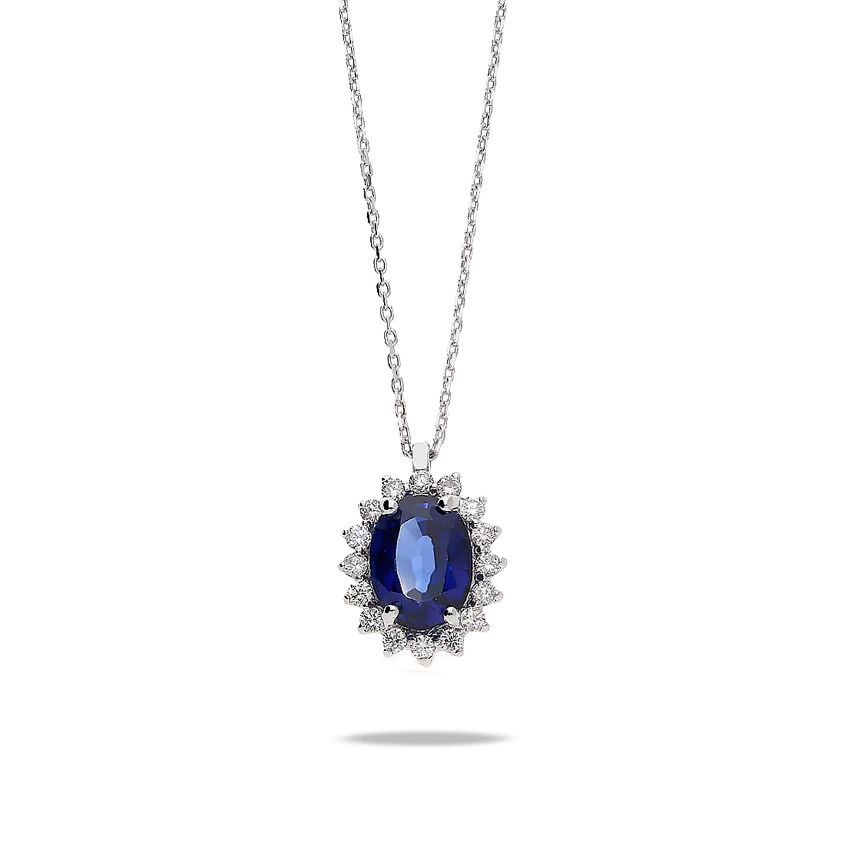 18k gold diamond pendant IMPERIAL SAPPHIRE