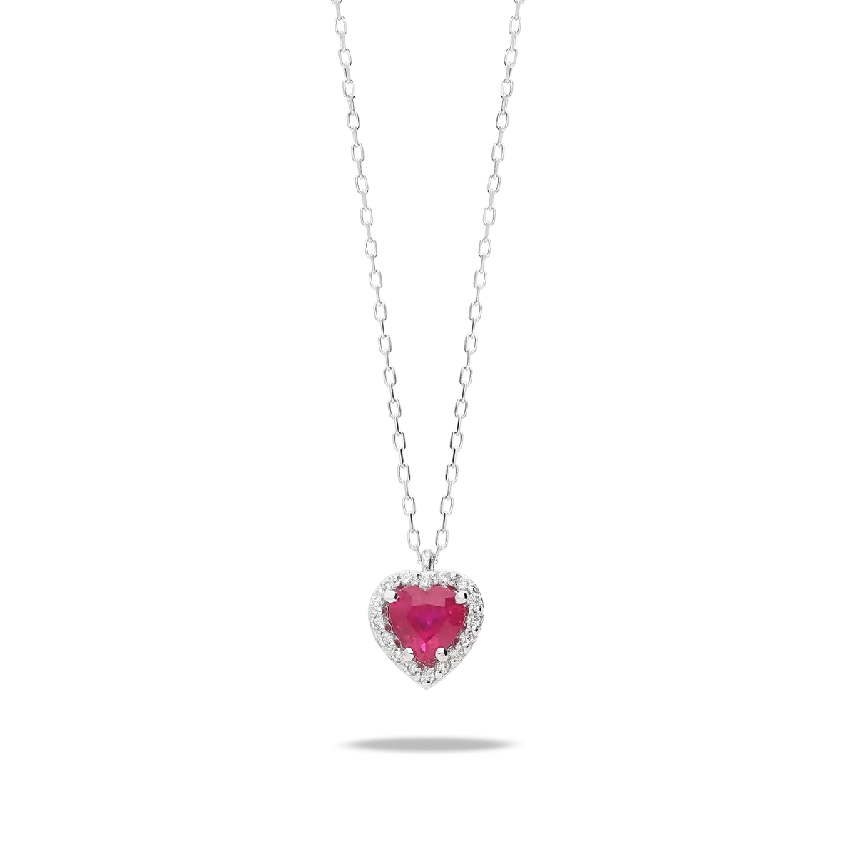 Collar diamante oro 18 quilates LOVE RUBY