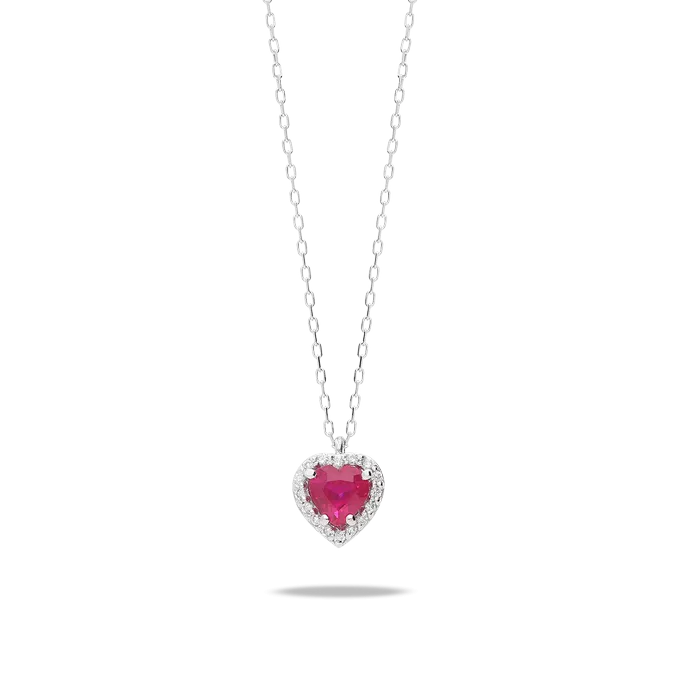 Collar diamante oro 18 quilates LOVE RUBY