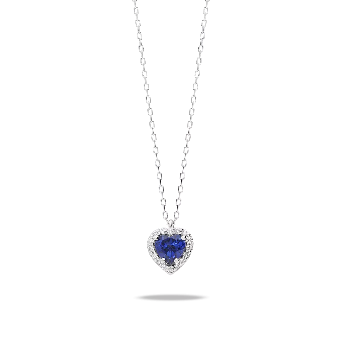 18k gold diamond pendant LOVE SAPPHIRE