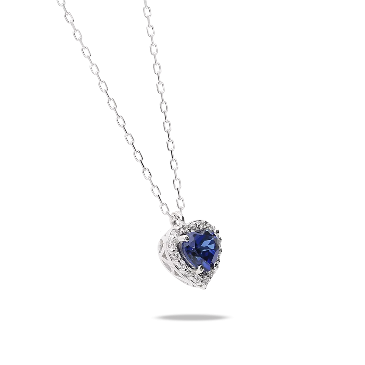 18k gold diamond pendant LOVE SAPPHIRE