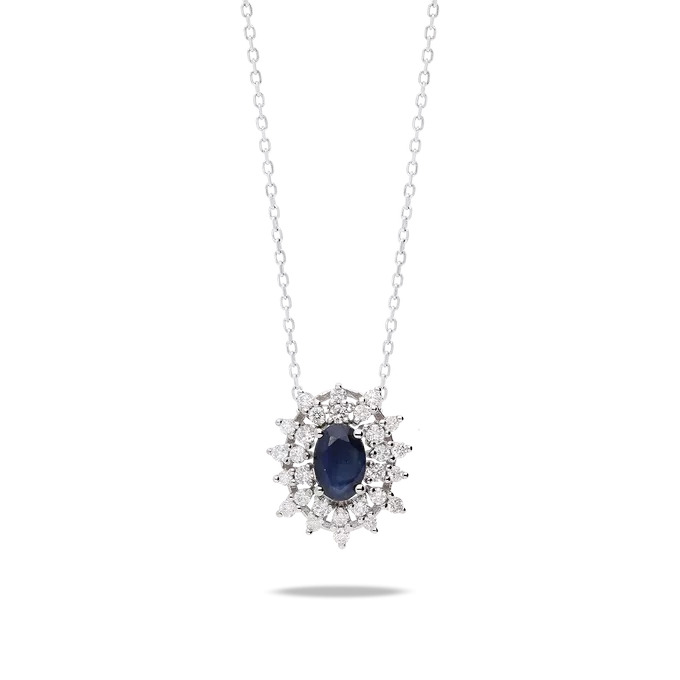 18k gold diamond pendant IMPERIAL SAPPHIRE