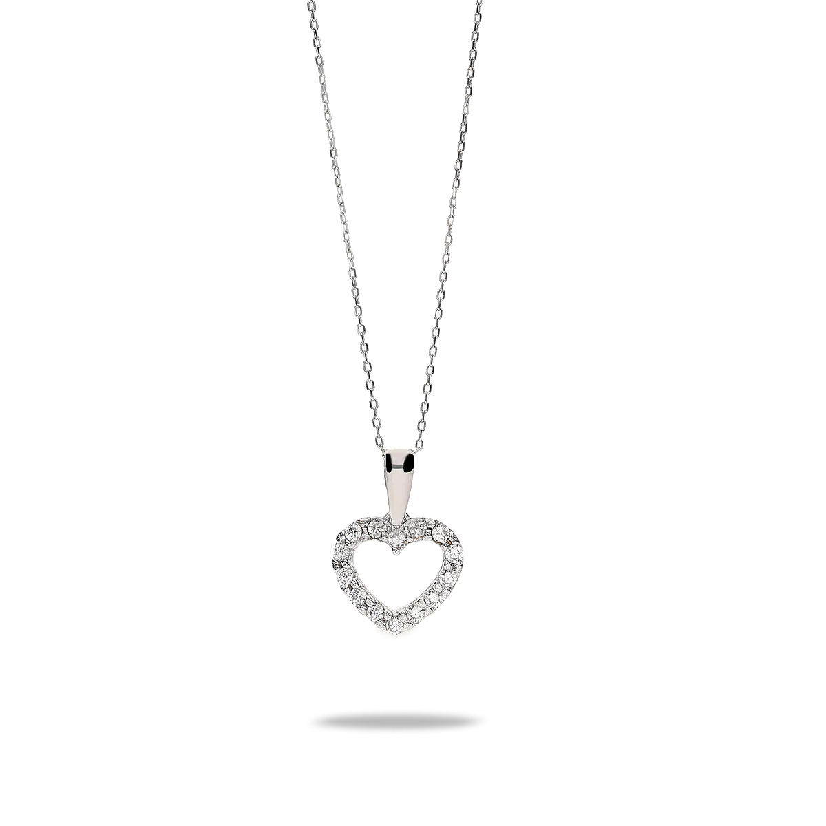 18k white gold pendant