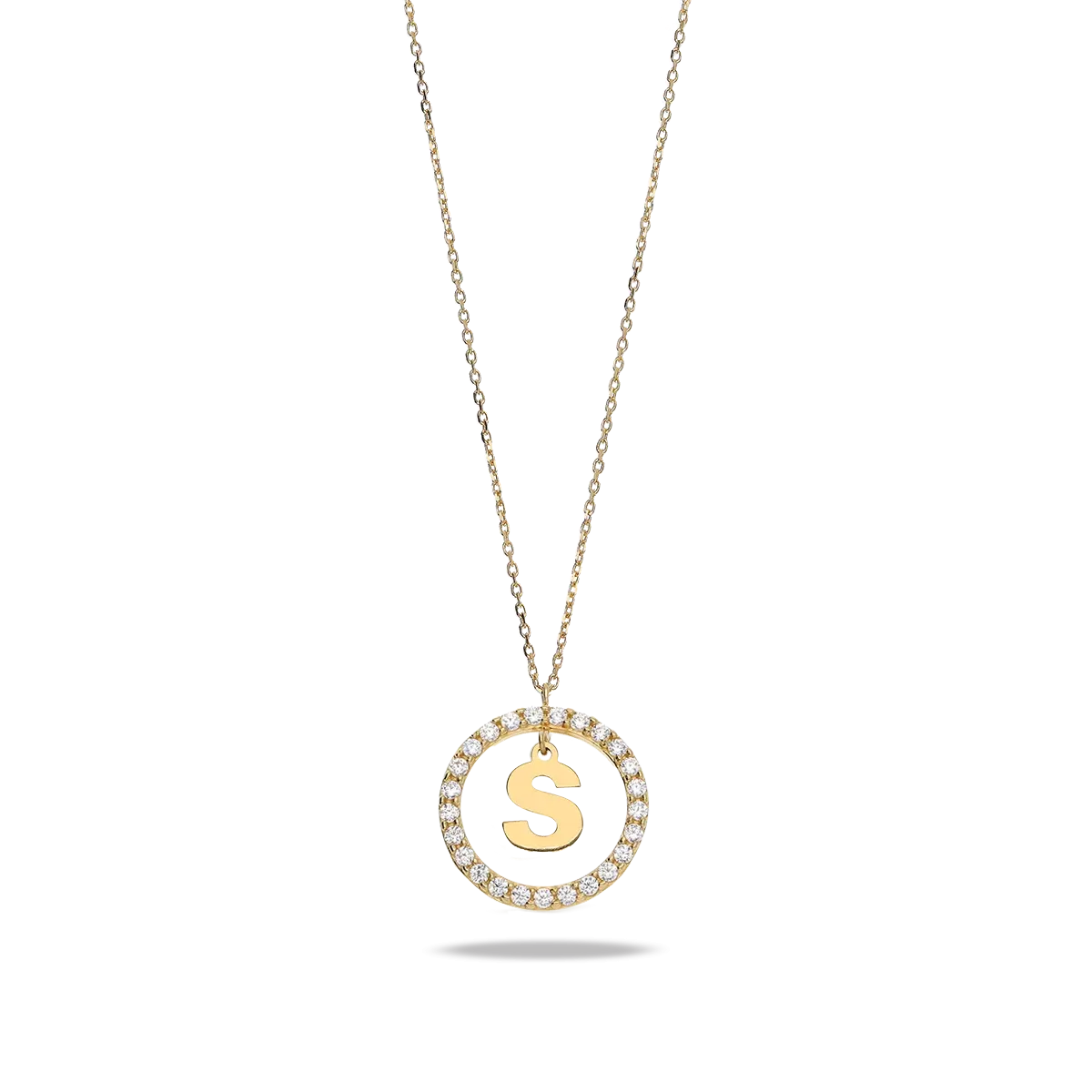 18k gold pendant ALPHABET