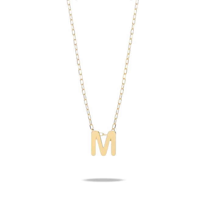 18k gold pendant MY LETTER