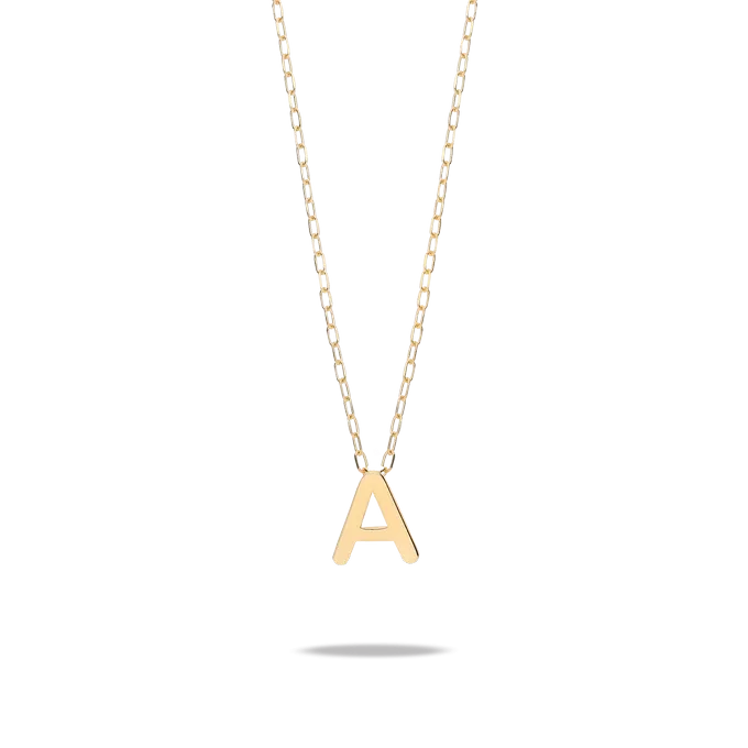 18k gold pendant MY LETTER