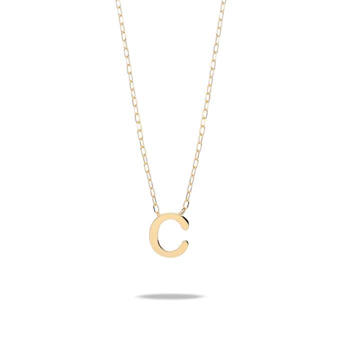 18k gold pendant MY LETTER