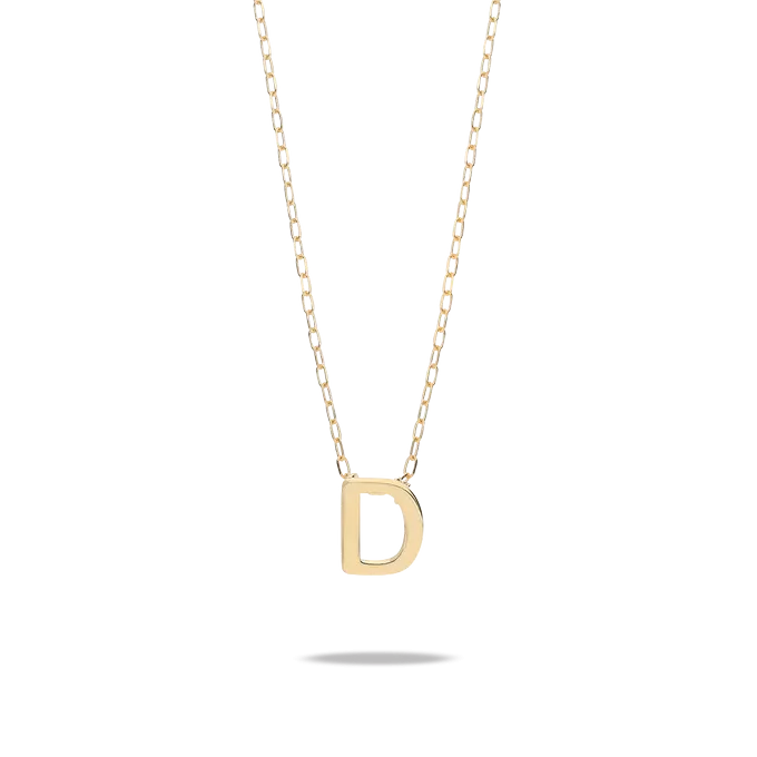 18k gold pendant MY LETTER