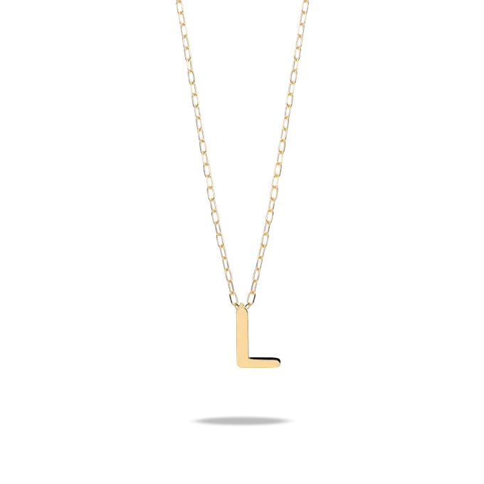 18k gold pendant MY LETTER