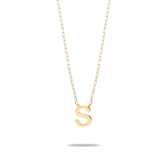 18k gold pendant MY LETTER