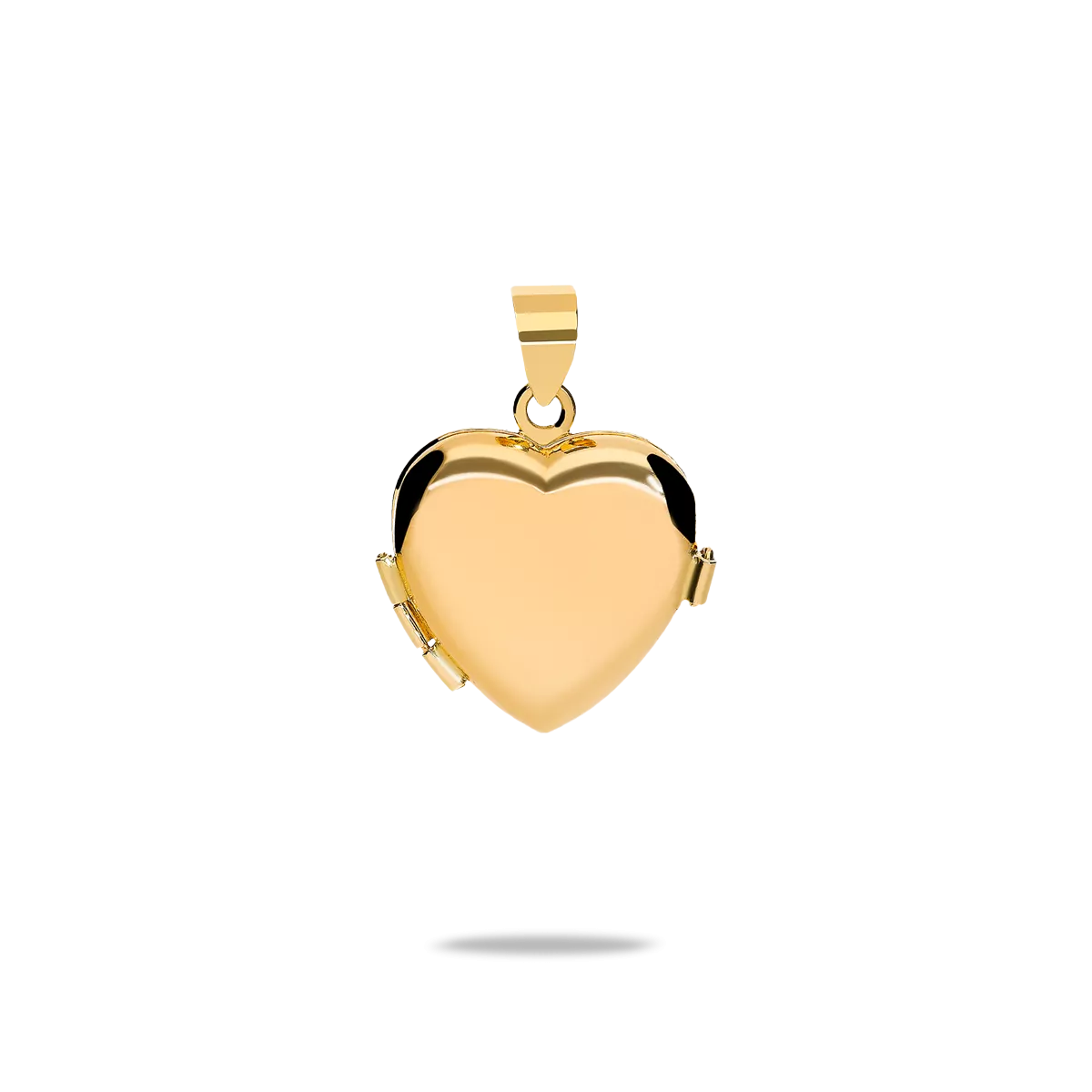 Colgante guardapelo corazon liso oro 18 quilates
