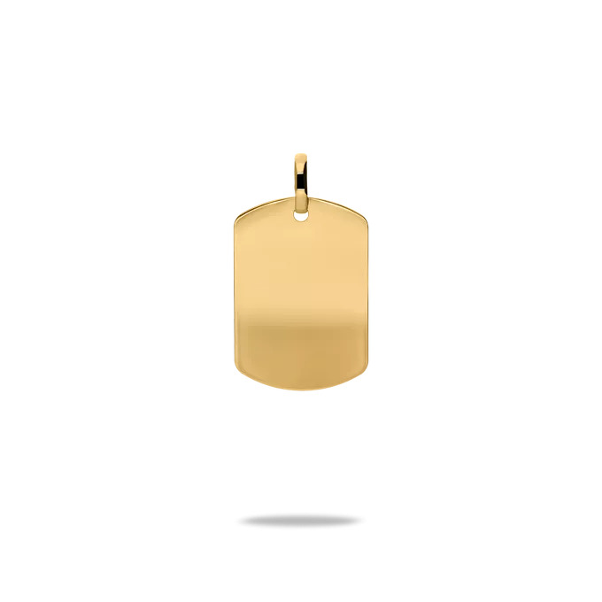 18k gold tag