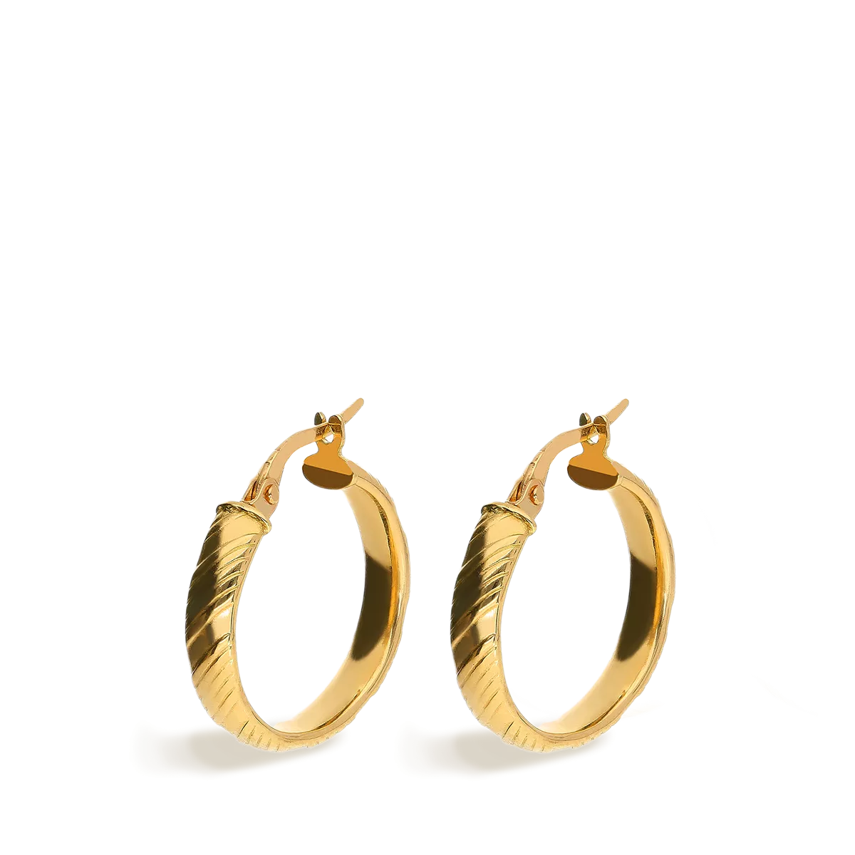 18k gold hoop earrings