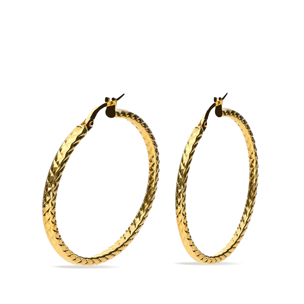 18k gold hoop earrings