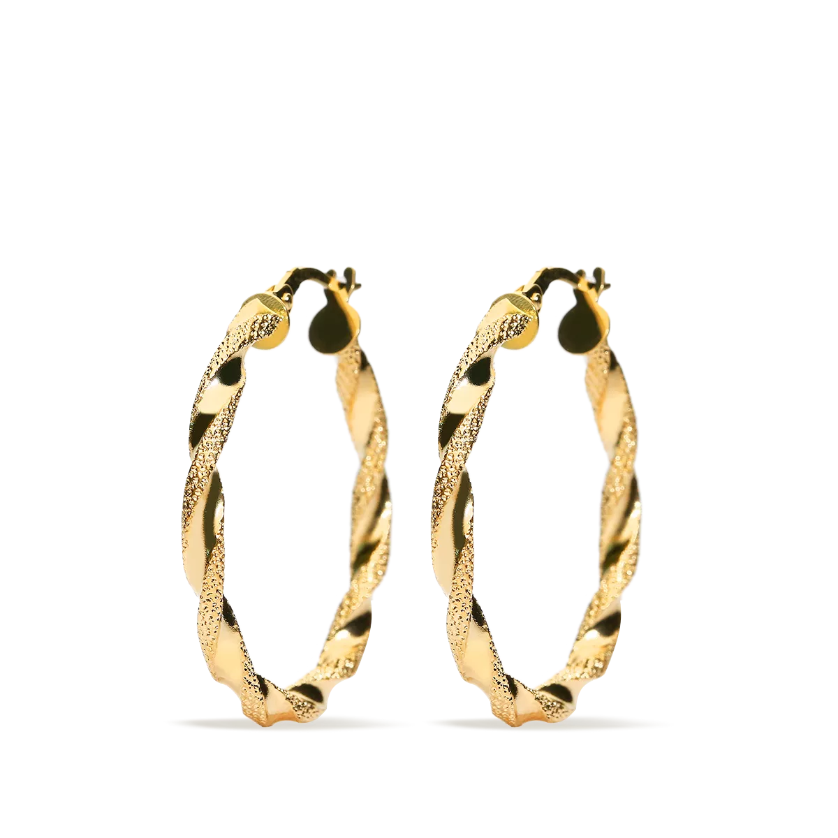 18k gold hoop earrings