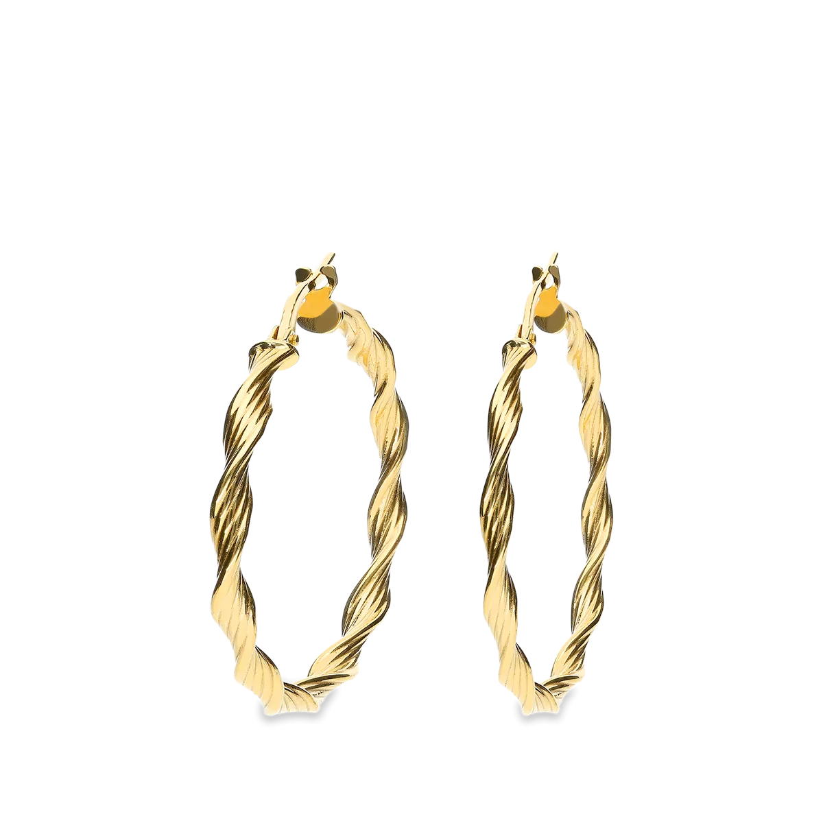 18k gold hoop earrings