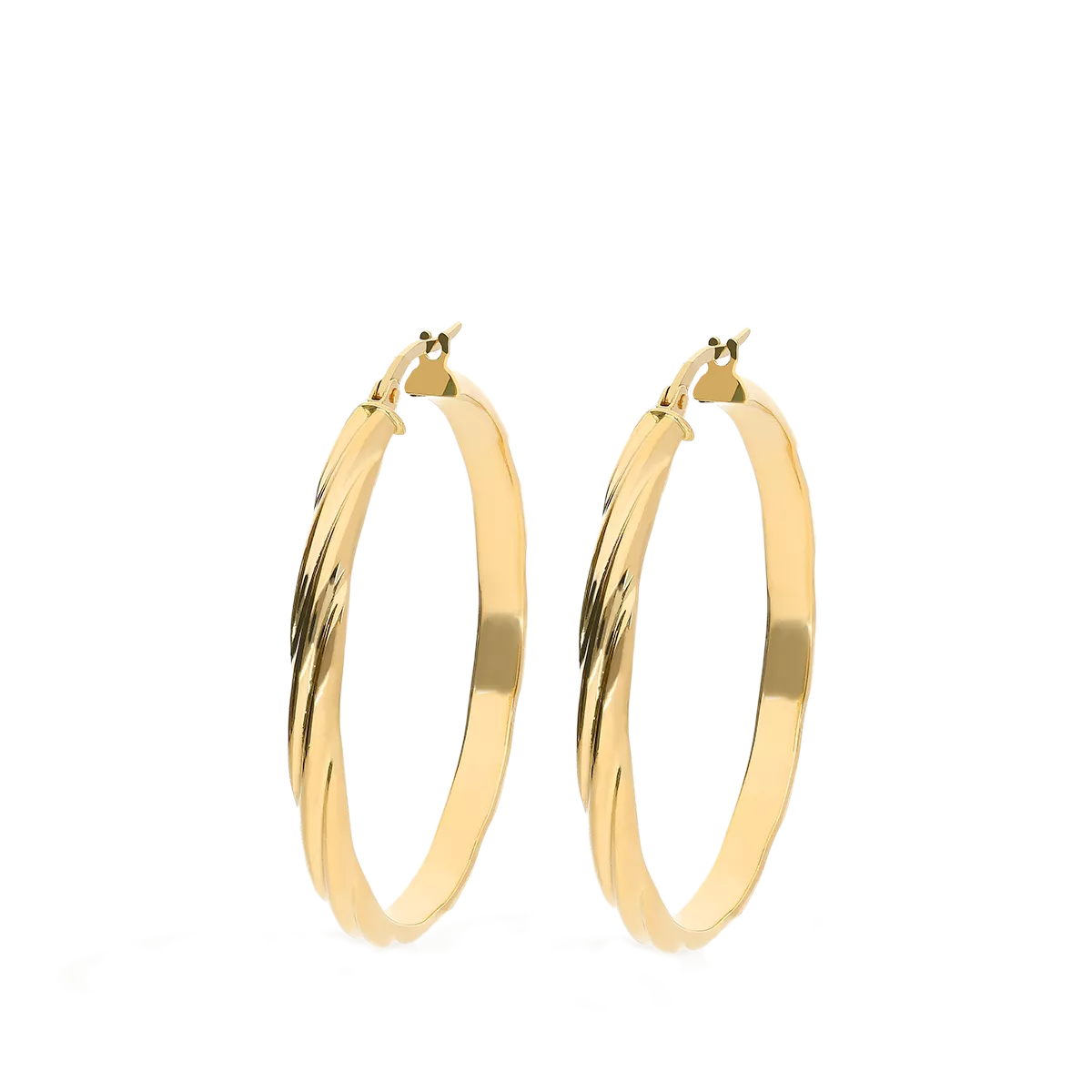 18k gold hoop earrings