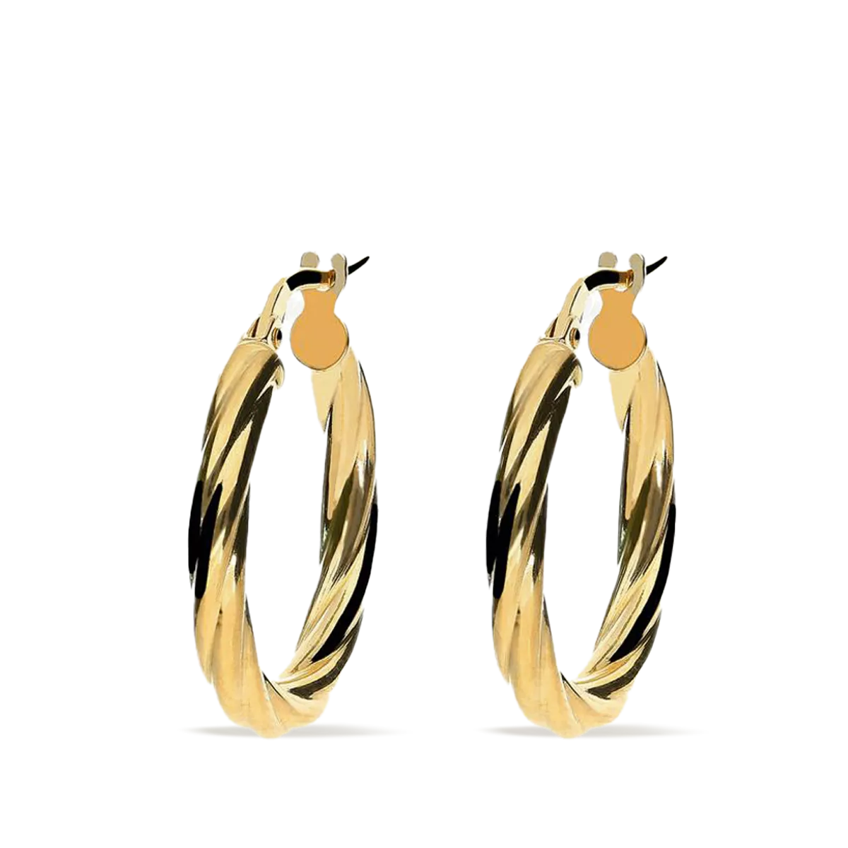 18k gold hoop earrings TWIST