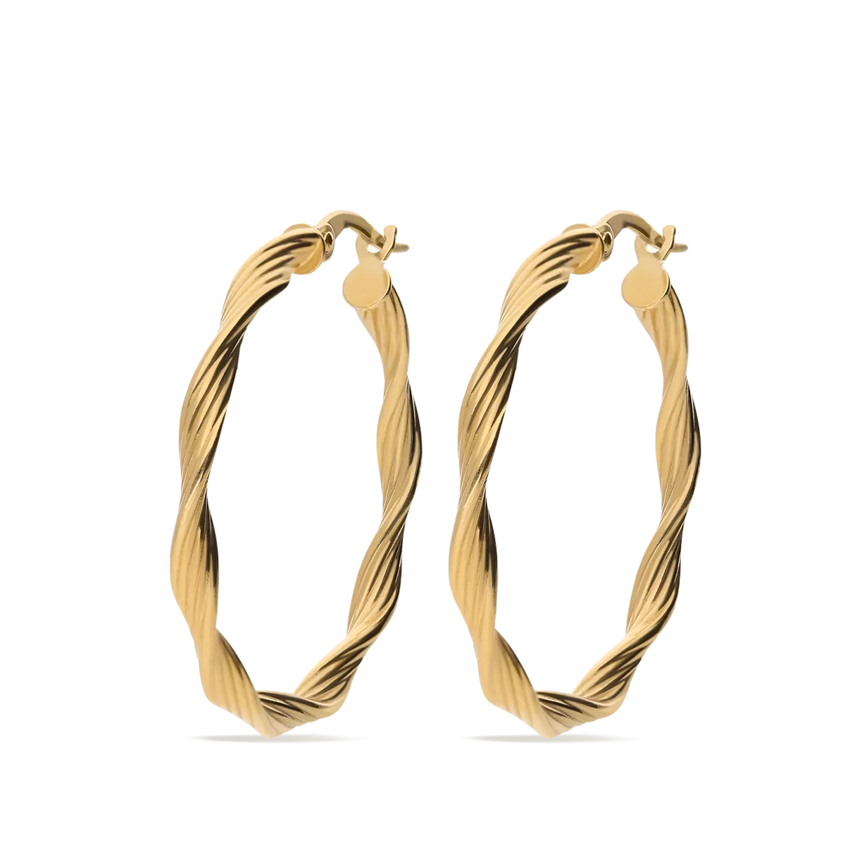 18k gold hoop earrings