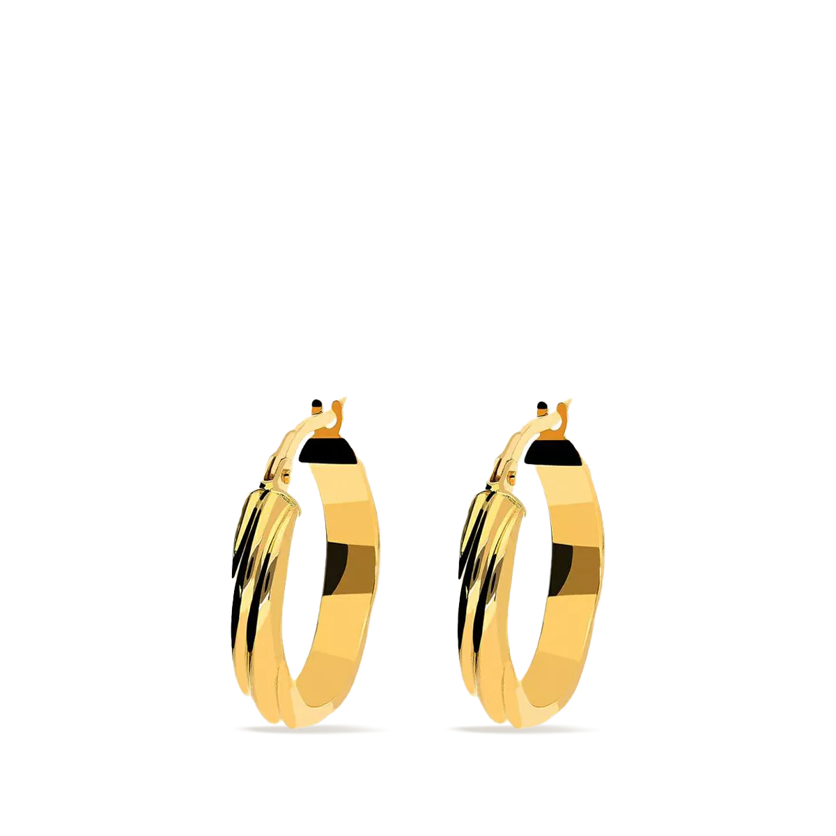 18k gold hoop earrings