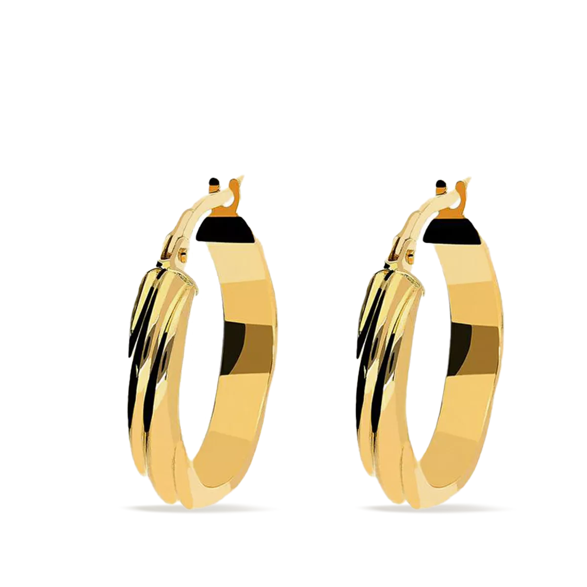 18k gold hoop earrings