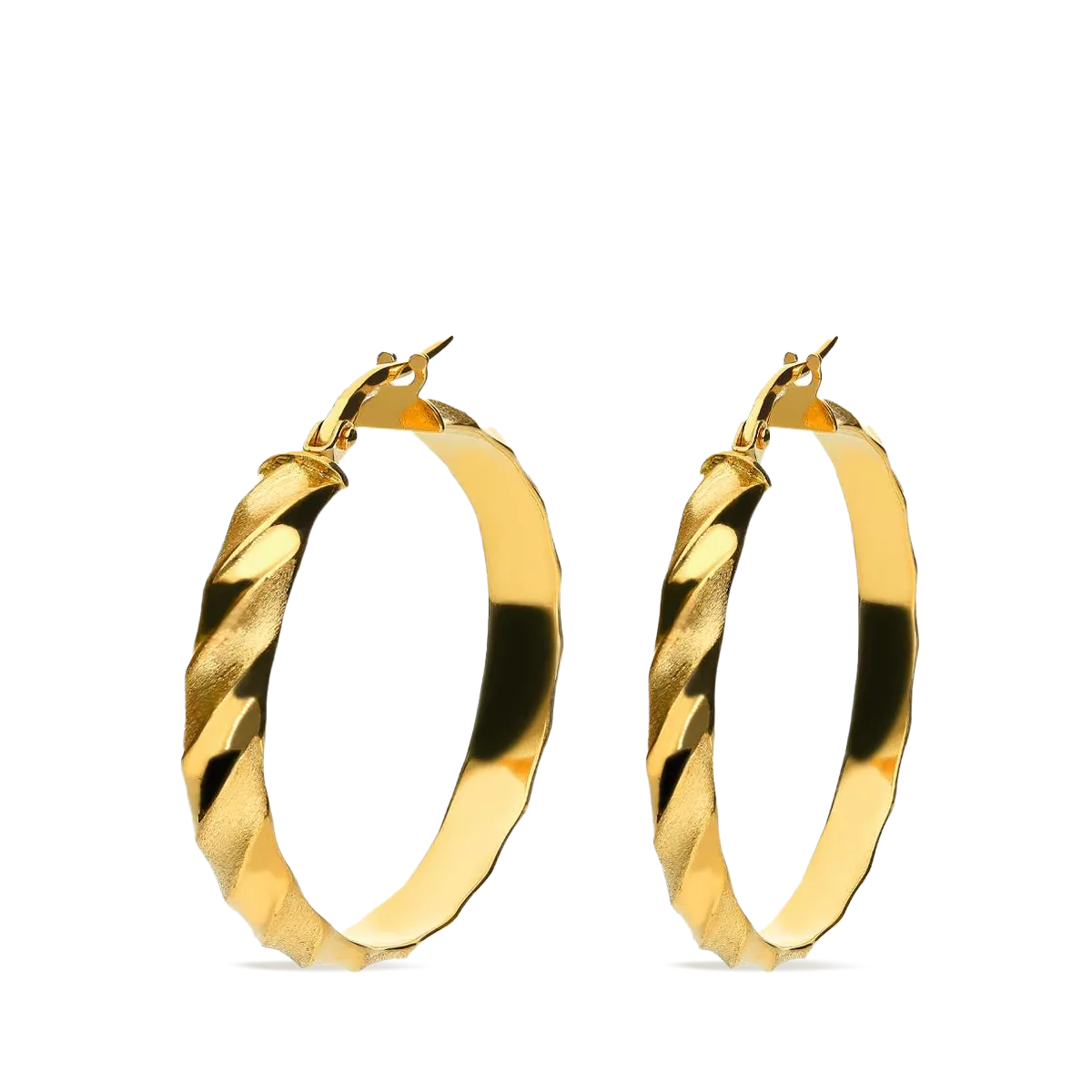 18k gold hoop earrings