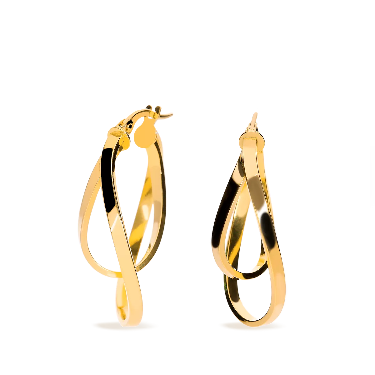 18k gold hoop earrings HYPERBOLA