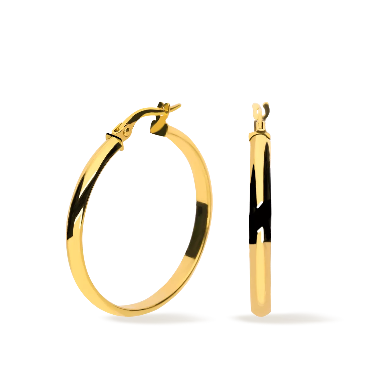 18k gold hoop earrings