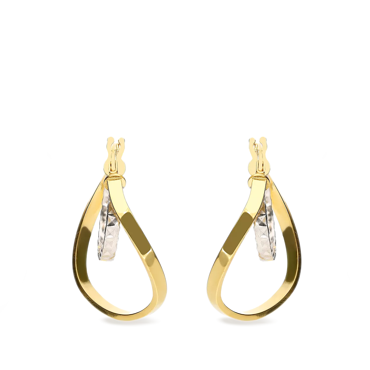 18k gold hoop earrings HYPERBOLA