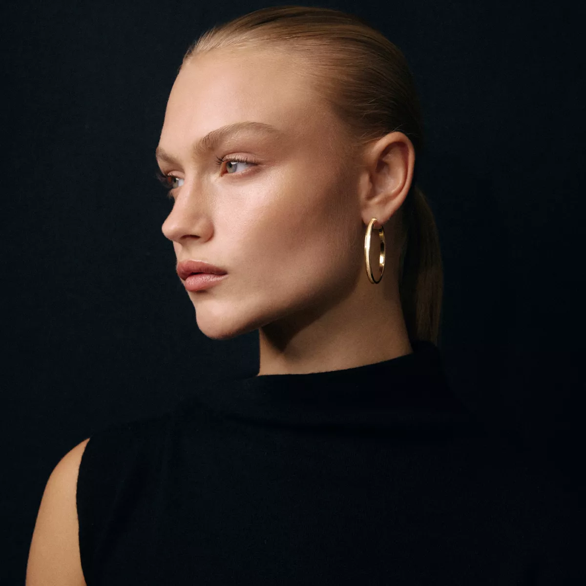 18k gold hoop earrings ESTORIL