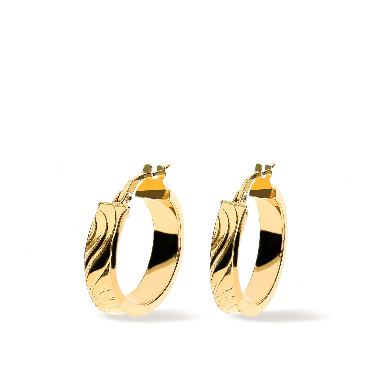 18k gold hoop earrings