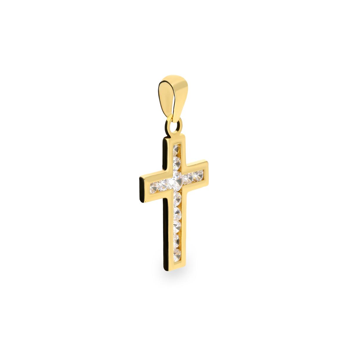 18k gold cross