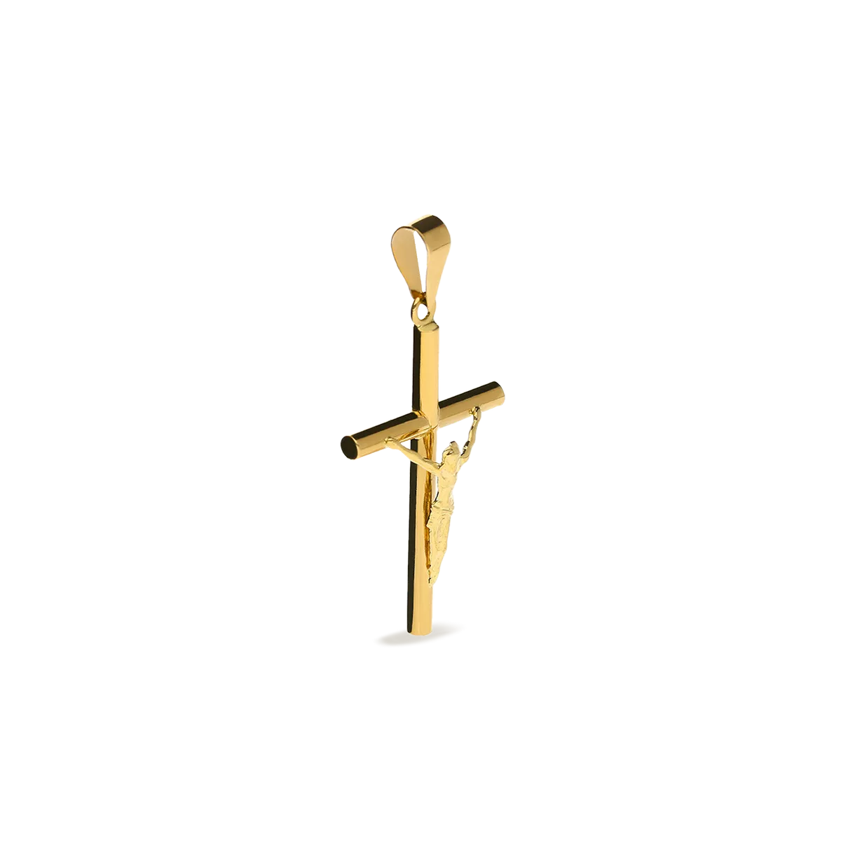 Cruz de oro con cristo relieve 20mm