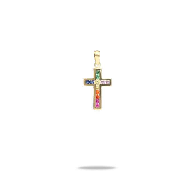 18k gold cross