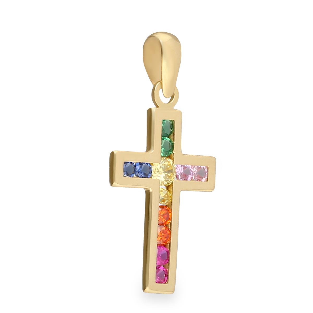 18k gold cross