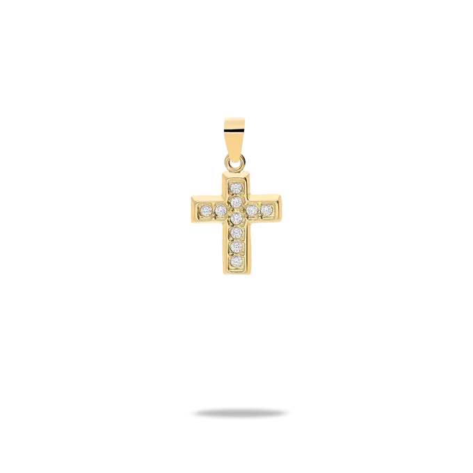 18k gold cross