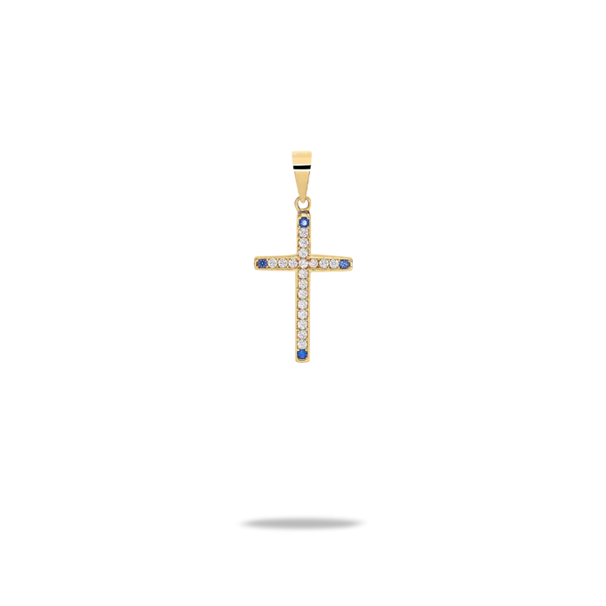 18k gold cross