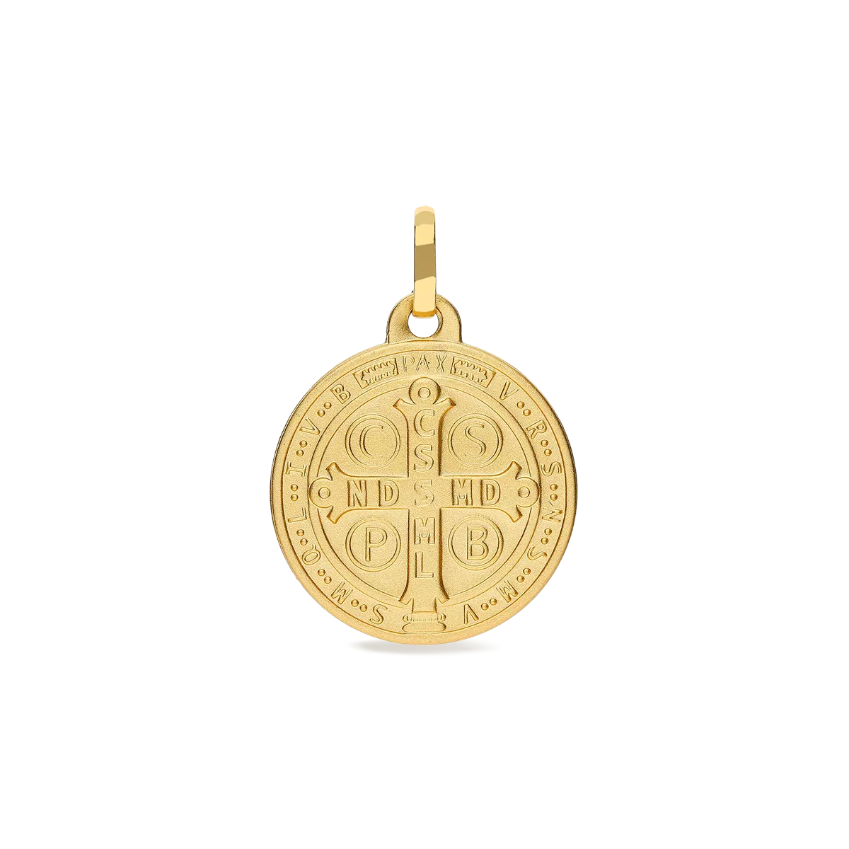 Medalla san benito monje oro 18 quilates 18mm