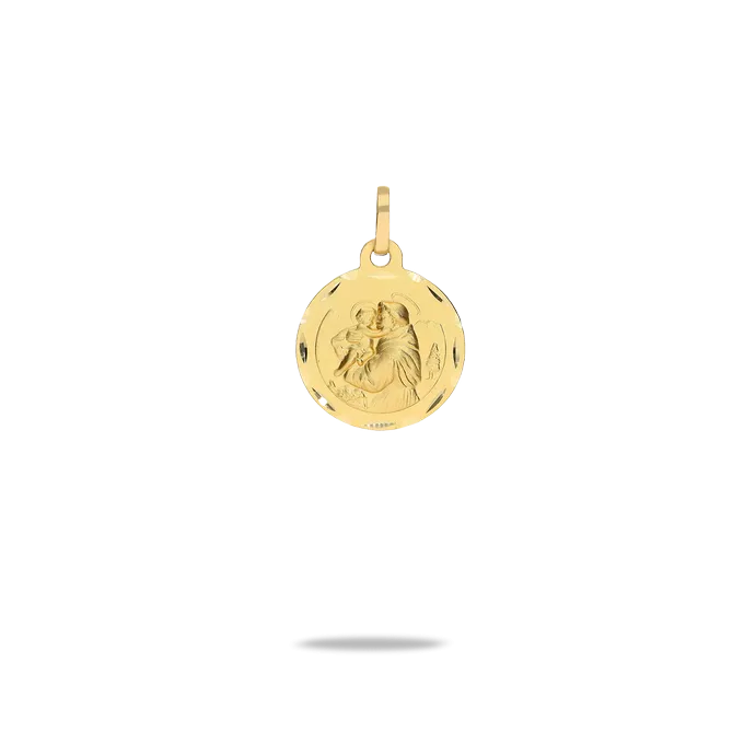 Medalla san antonio oro 18 quilates 16mm