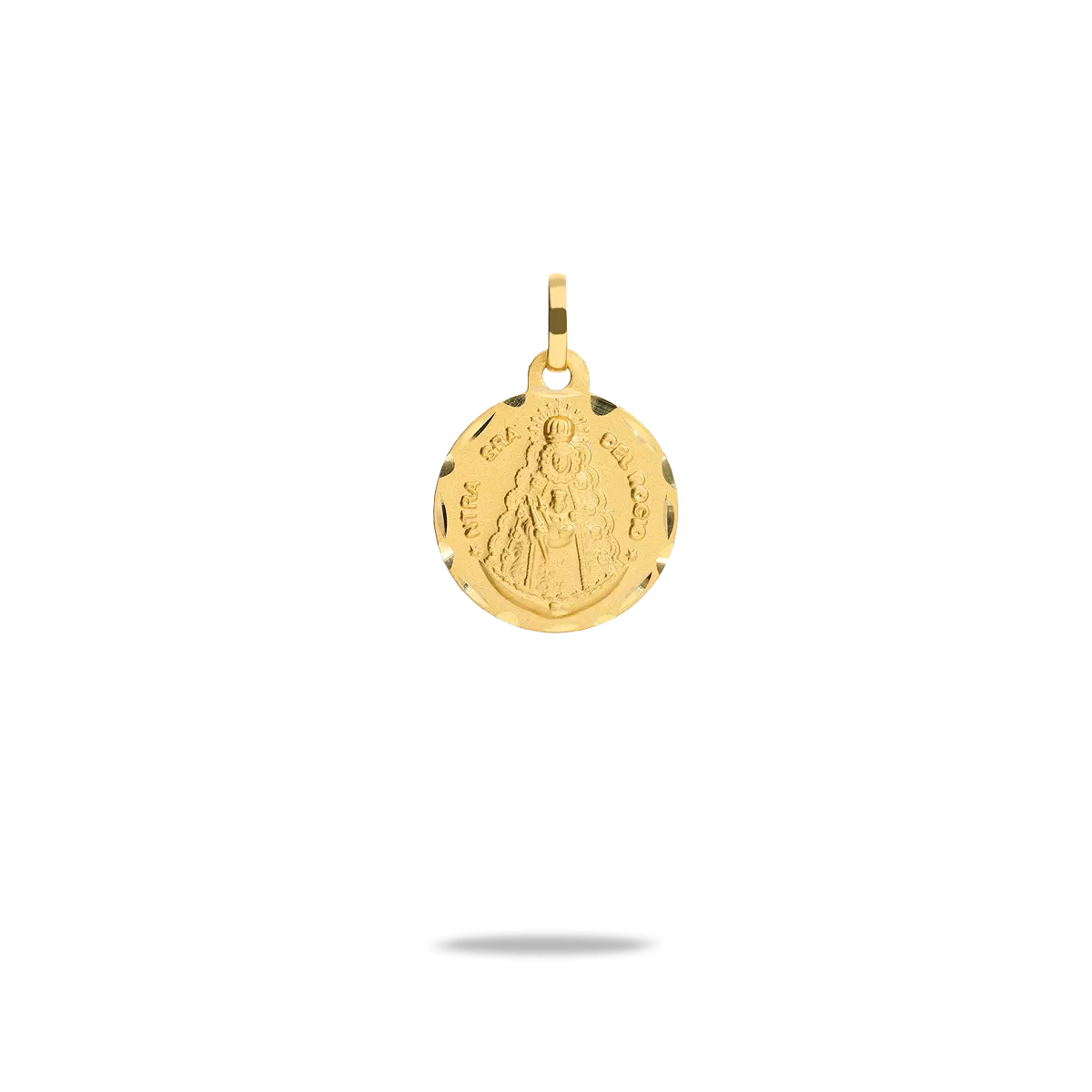 Medalla virgen del rocio hermandades oro 18 quilates 16mm