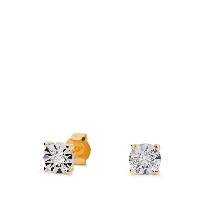 Pendiente diamante oro 18 quilates