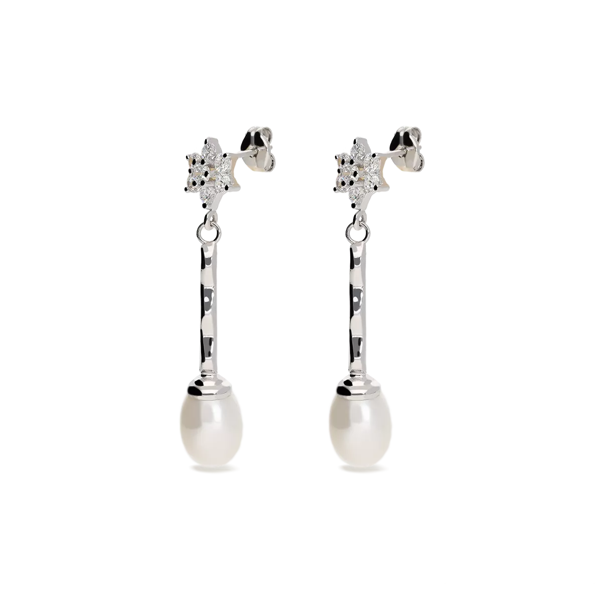 750 white gold earrings