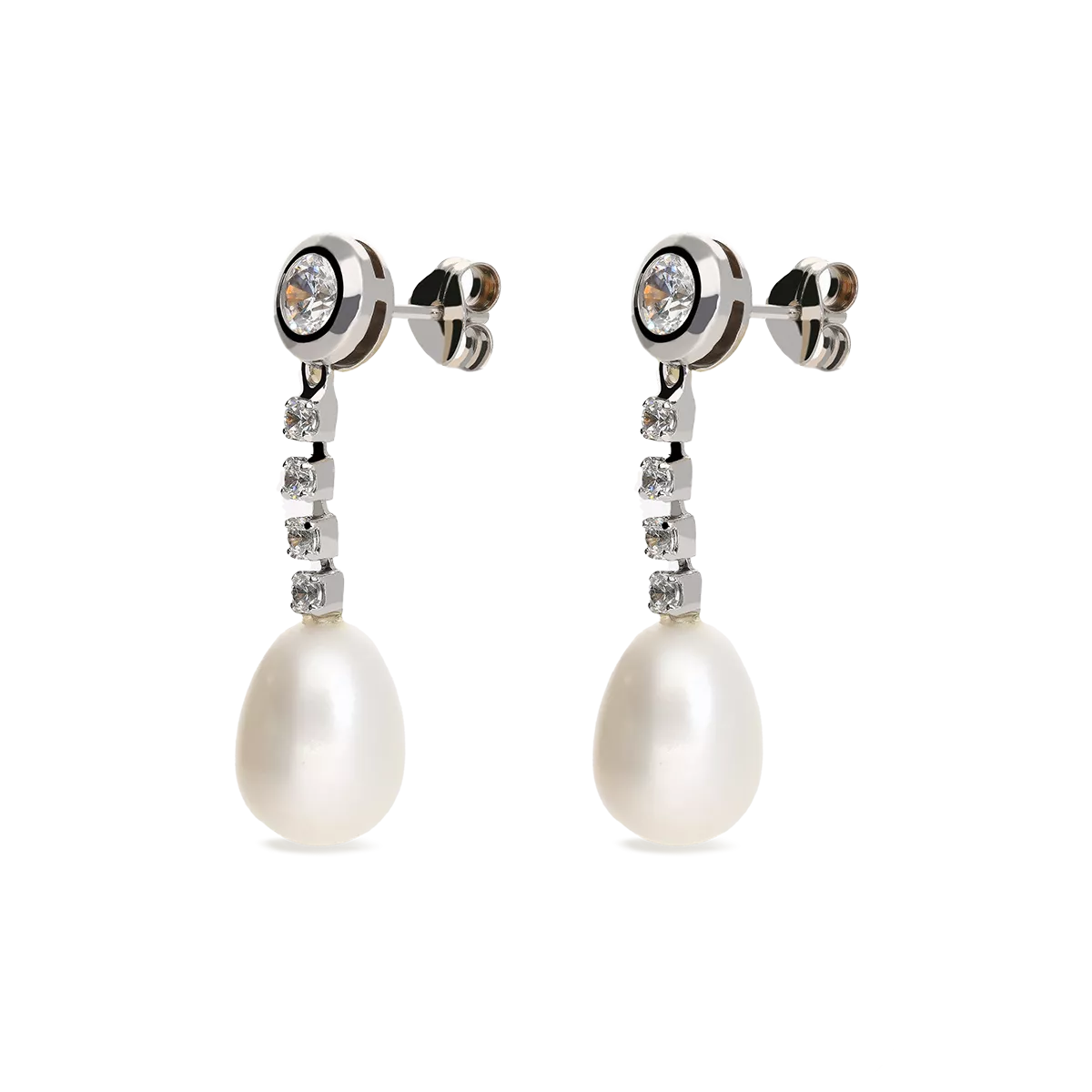 750 white gold earrings