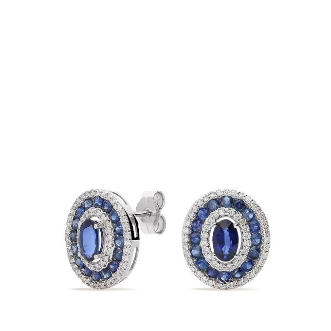 Pendiente diamante natural oro 18 quilates SHAHBANU