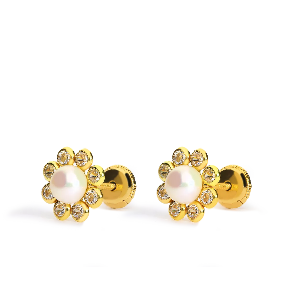 750 gold earrings